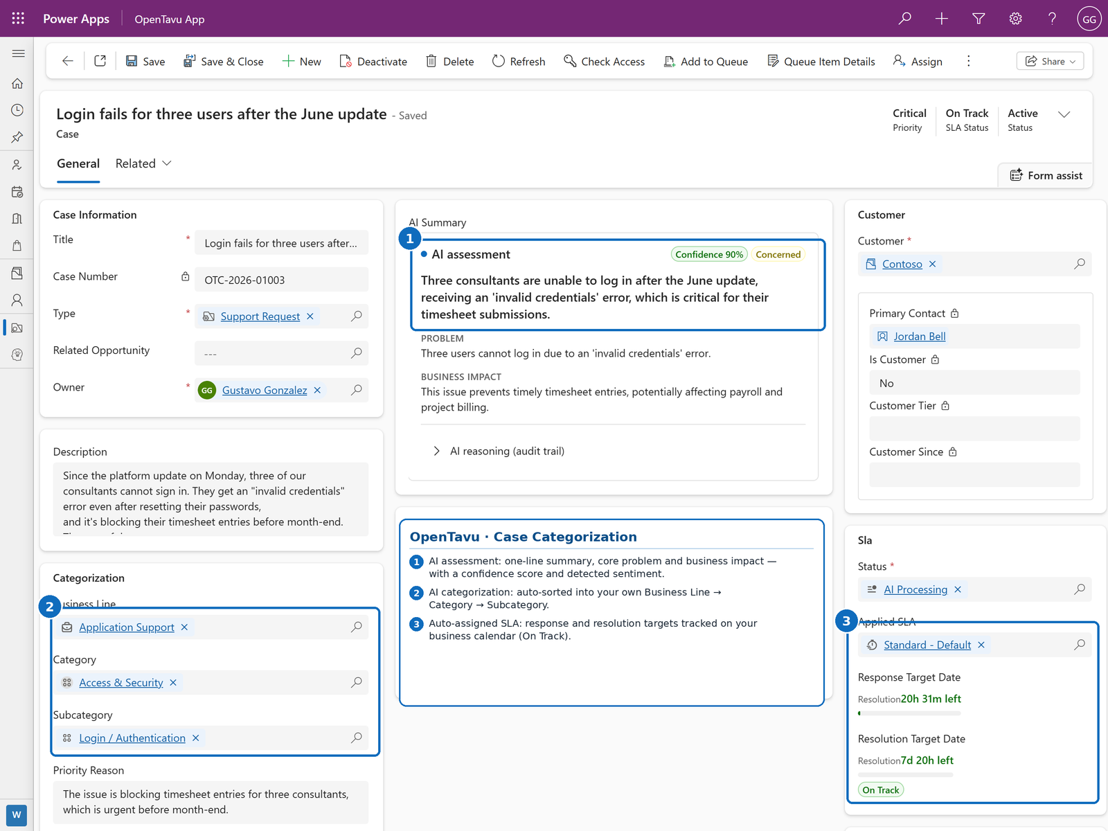 Case Categorization in the OpenTavu app